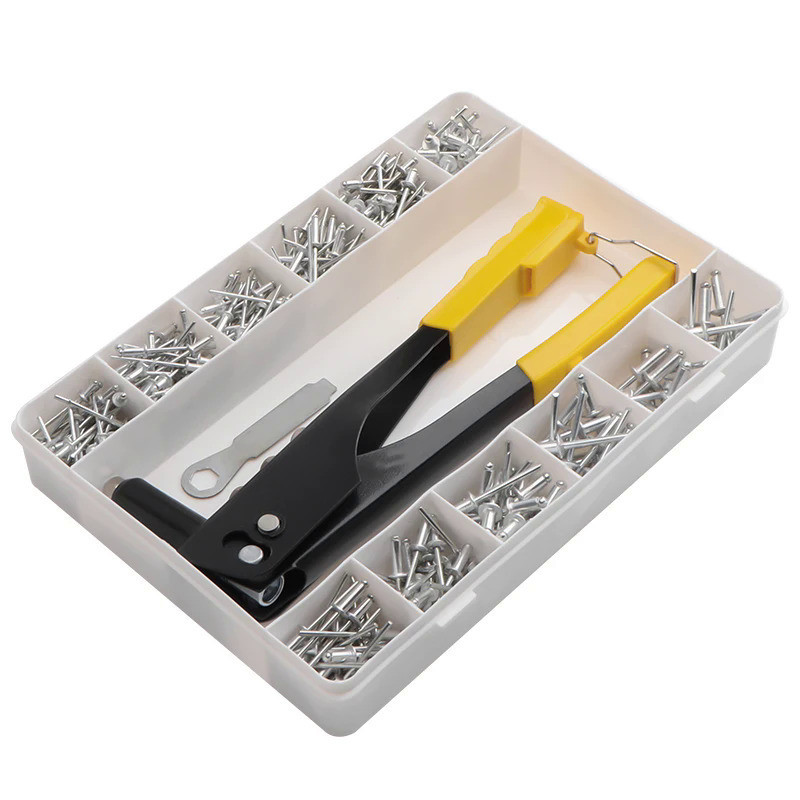 380/200/120/60pcs Heavy Duty Riveter Gun Set Hand Riveter Set Blind Rivet Pliers Gun DIY Rivets Nut 