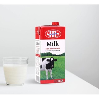  Thùng 12 hộp 1 lít sữa tươi Mlekovita Ba Lan 