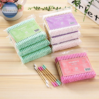Hoeaden 100 Chiếc Gói Đôi Cotton Nữ Trang Điểm Bông Nụ Đầu Cho Gậy Gỗ Mũi Làm Sạch Tai Dụng Cụ Chăm Sóc Sức Khỏe VN