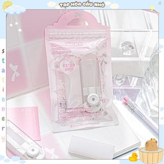 Set Tẩy Rosyposy RosyBallet Style Coqueete,Tẩy trong suốt  không bụi tẩy kèm lõi và Sticker Ribbon  Taphoagaunho  