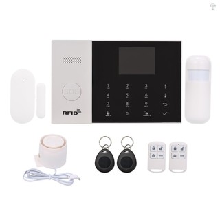 Hệ thống báo động an ninh chống trộm tại nhà thông minh Tuya 433 MHz WiFi không dây + GSM + GPRS 3G SMS Hệ thống an ninh báo động tự động Màn hình LCD Cảm biến cửa Cảm biến chuyển động PIR Ứng dụng điện thoại Remote Co