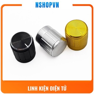 Núm chiết áp nhôm trục răng 6mm vàng / đen / trắng