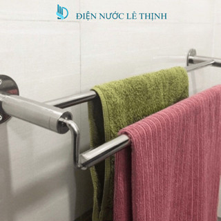  Vắt khăn đôi nhà tắm chất liệu Inox 304 không rỉ cao cấp dài 60cm 