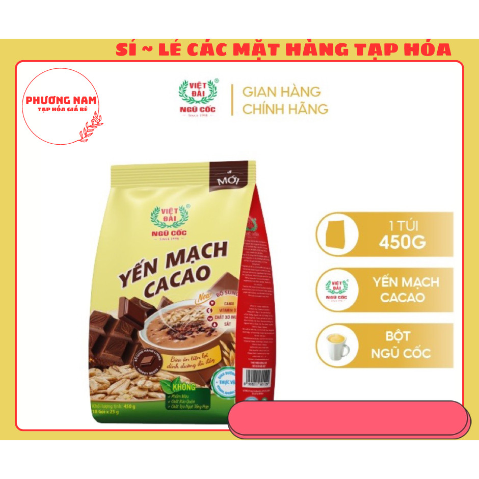 YẾN MẠCH CACAO VIỆT ĐÀI 450G
