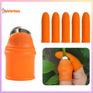 Aislerbee Ngón Tay Cái Cắt Trái Cây Rau Củ Bộ Cắt Silicon Ngón Tay Cots Cắt Tỉa Di Động Vườn Dụng Cụ Cho Dâu Nho Nhánh