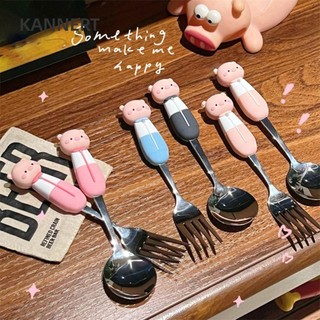 Bộ Đũa Muỗng Nĩa EUTUS, Bộ dao kéo hoạt hình dễ thương, Bộ đồ ăn Piggy sáng tạo Sử dụng trong gia đình