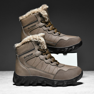  Đảm bảo chất lượng Giày bốt tuyết ấm áp mùa đông Giày chống trượt Giày nam Lót lông cừu dày Giày Cotton cao cấp ấm áp Giày đi bộ đường dài Giày trượt tuyết Hokkaido Giày cao cấp chống trượt Giày đi bộ đường dài nam Lót lông cừu Giày Cotton ấm áp Nam lạnh- 