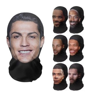 Cristiano Ronaldo Mũ đội đầu giả mạo mặt người Mặt nạ 3D toàn mặt Mũ Barack Rafa