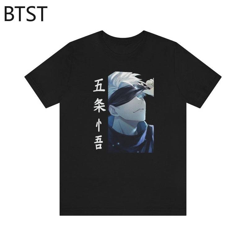 Kaisen Gojo Satoru Cool Unisex Tay Ngắn Tee Anime Nhật Bản Áo Thun Jujutsu Gojo Satoru Manga Cotton 