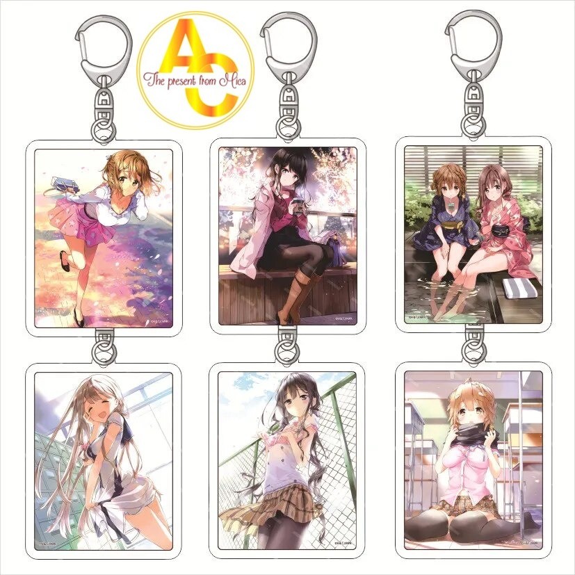 Móc khóa Masamune-kun's Revenge Makabe Masamune Adagaki Aki Fujinomiya Neko Phụ kiện trang trí túi x