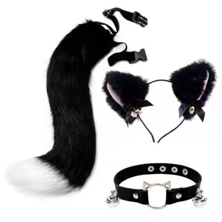 Động Vật Tai Động Vật Đuôi Bộ COSPLAY Truyện Tranh Triển Lãm Đạo Cụ Mèo Đuôi Cáo Tai Mèo Mũ Đội Đầu Ngày Lễ Đảng Đạo Cụ