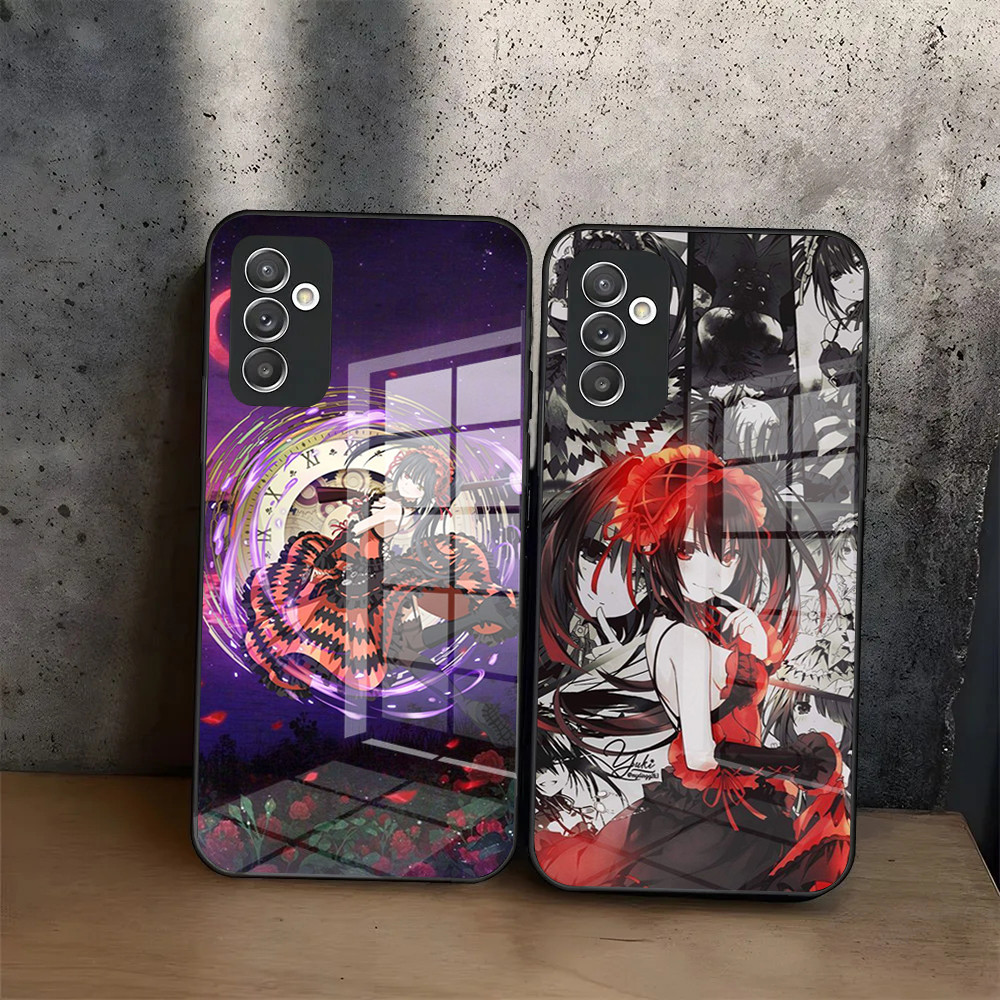Ốp điện thoại Date A Live Kurumi Kính cho Samsung Galaxy S20 S21 S22 S24 S23 S24FE Ultra Fe Plus A04 A12 A25 A33 A34 A54 A52 A53 A55 Vỏ kính cường lực sang trọng