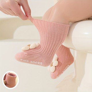 1 Đôi Tất Sàn Dễ Thương Mới Lạ Cho Bé, Tất Cotton Chống Trượt Có Chấm Keo Dán, Tất Trẻ Em Bé Trai Bé Gái Cho Mọi Mùa Mặc