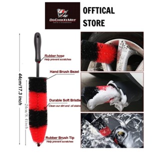 Cọ Lazang ĐỎ ĐEN, Bàn Chải Rửa Xe, Chổi Cọ Rửa Khoang Máy, Cọ Mâm Rửa Xe máy Xe Ô tô 43CM