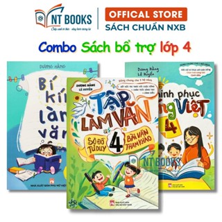 Sách - COMBO LỚP 4: Tập Làm Văn + Chinh Phục Tiếng Việt + Bí Kíp Làm Văn - Sách bổ trợ - DH