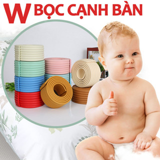 Cuộn Xốp Dài 2 Mét Bọc Cạnh Bàn Chữ W Xốp Bọc Cạnh Bàn-Góc Bàn An Toàn Cho Bé Cuộn Dây Xốp PE 2 Mét Bọc Cạnh Bàn
