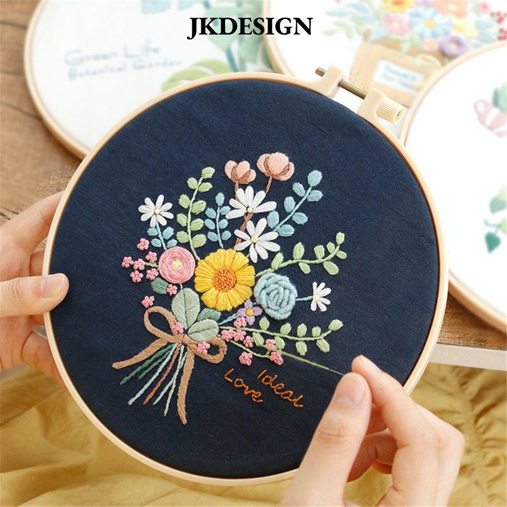 Jkdesign Chữ Thập Trang Trí Tường Quà Tặng Hoa Họa Tiết Thực Vật Tranh Handmade Trang Trí Nhà Cửa Thêu