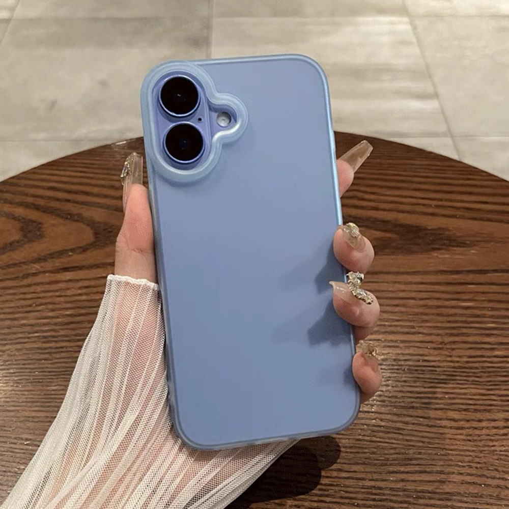 Ốp Điện Thoại Sương Mù Màu Hồng Cho iPhone 16ProMax 16Pro 16Plus 15ProMax 14 13 12 11ProMax Bảo Vệ Toàn Diện Chống Sốc Bảo Vệ Vỏ Mềm