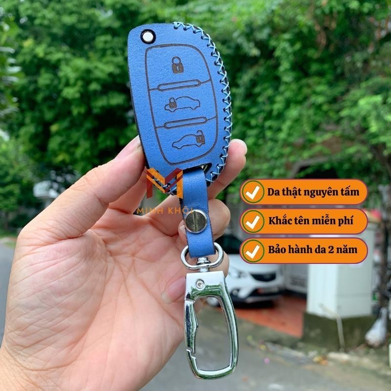 Bao da chìa khoá ô tô hyundai grand i10 bản thiếu, accent đời cũ, solati chìa gập bảo vệ chìa khoá