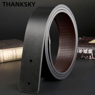THANKSKY Thắt lưng da thật, Dây thắt lưng thay thế cổ điển Không khóa, Dây thắt lưng thiết kế thương hiệu sang trọng thủ công DIY Thắt lưng 3,2cm