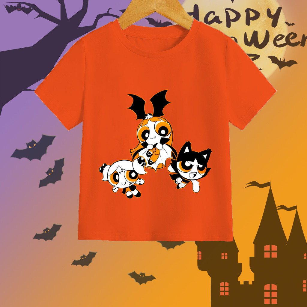 Áo thun trẻ em Halloween Powerpuff Girls 100cm-150cm
