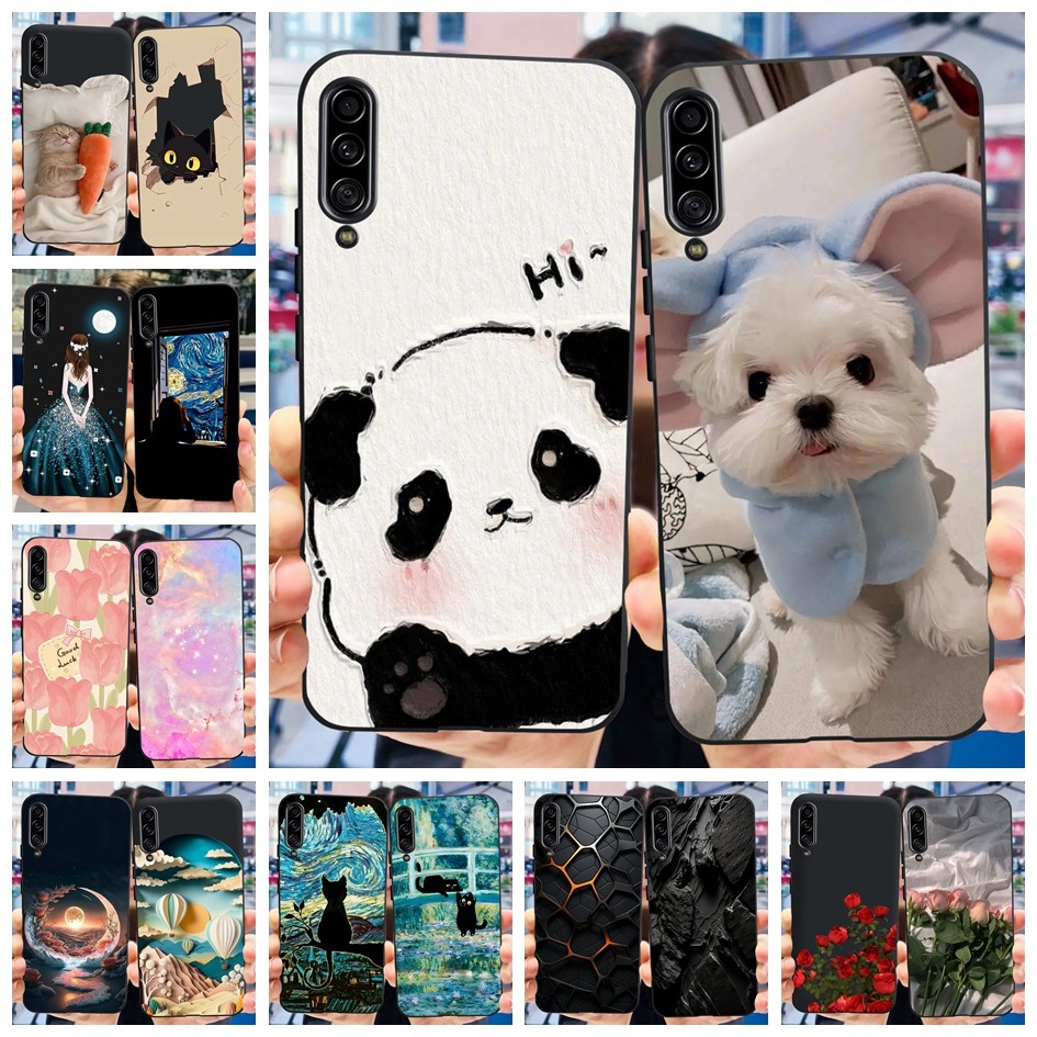 Dành Cho Samsung Galaxy A90 5G 2019 Ốp Lưng SM-A908B SM-A908N Vỏ Silicon Gấu Trúc Dễ Thương Mèo Hoạt