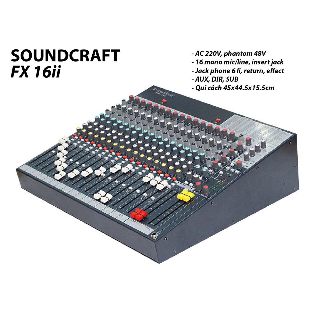 Mixer Soundcraft FX16II. Hoàng Phúc audio