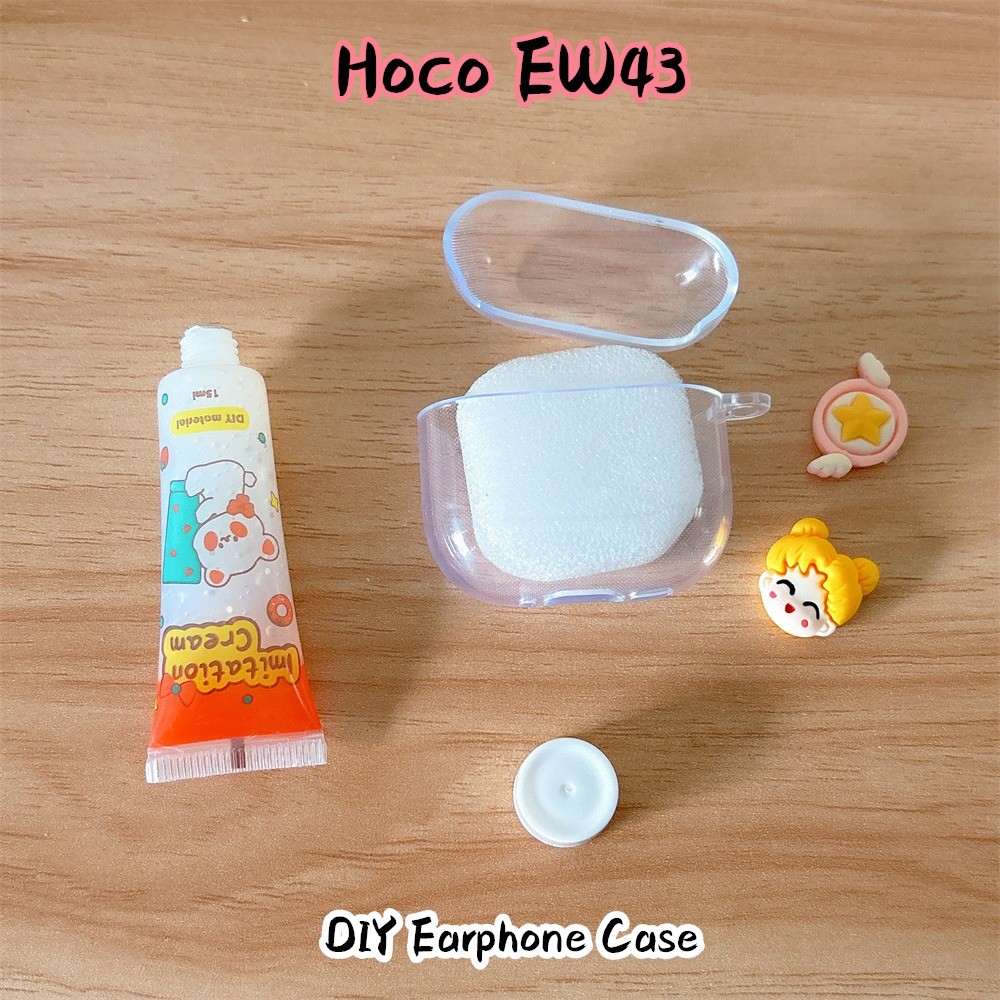 [Xu hướng phía trước] Dành cho Ốp lưng Hoco EW43 DIY Vỏ tai nghe silicon mềm nơ dễ thương Vỏ bọc NO.