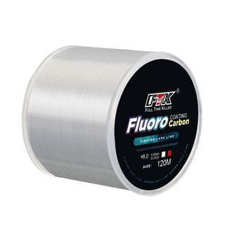 FTK 120m Dây Câu Nylon Trắng Sợi Carbon Phủ Cường Độ Cao Chống Mài Mòn Bay Dây Câu Cá Monofilament Cá Chép