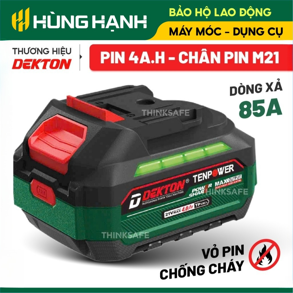 [HỎA TỐC] Pin 4Ah/ 21V DEKTON M21-B4085PLUS bảng mạch công nghệ thế hệ mới Chân Phổ Thông