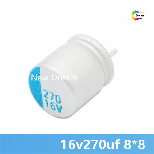 10 CÁI 16v 270uf 8 * 8 Tụ điện thể rắn chèn trực tiếp