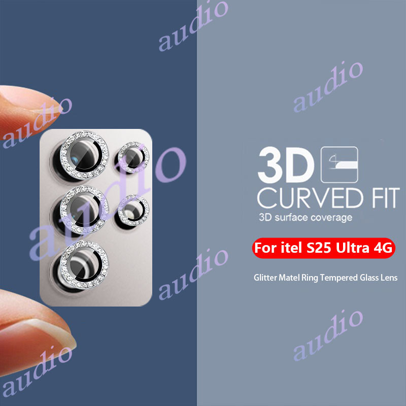 Itel S25 Ultra 4G Kim Cương Lấp Lánh Kim Loại Kính Bảo Vệ Ống Kính Máy Ảnh Cho Itel S25 Ultra S25Ult