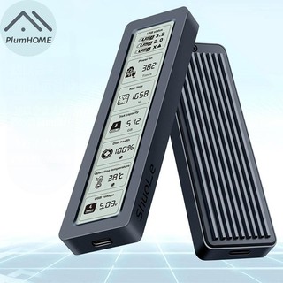 Ốp lưng SSD PlumHOME M2 NVMe SATA Giao thức kép 5Gbps với màn hình hiển thị Kỹ thuật số thông minh USB3.2 Gen2 Loại C Hộp đĩa M.2 Vỏ SSD VN