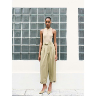 [DEZUS] Quần Baggy Kaki Cạp Cao Phối Gấu Trẻ Trung Hiện Đại - VICKDY PANT - Y4AW250301