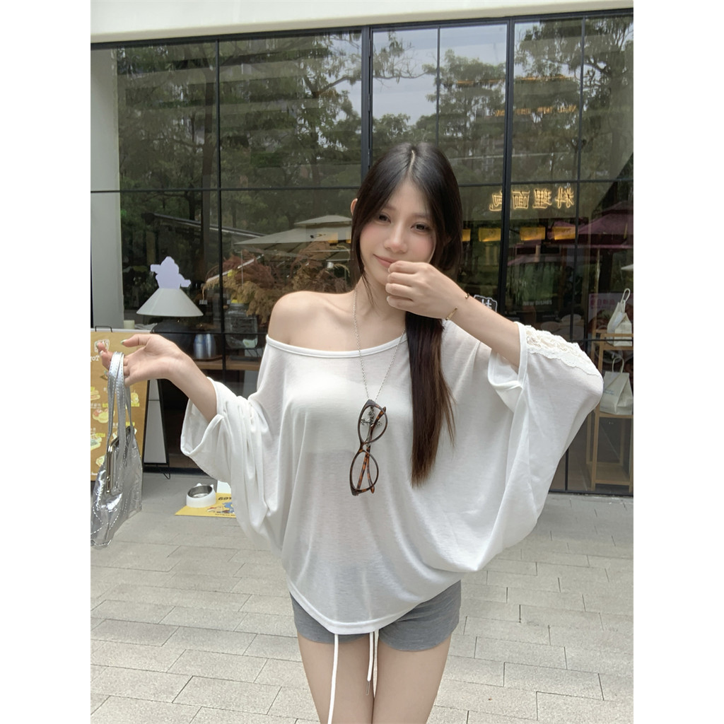 Kii Wii Áo thun thường ngày đeo vai xiên dành cho nữ mùa hè 250724 | BigBuy360 - bigbuy360.vn