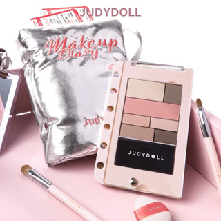  JUDYDOLL Bảng Phấn Mắt Sách Trang Điểm Bảng Phấn Mắt Trang Điểm Nhẹ Hàng Ngày Bảng Màu Toàn Diện Phấn Má Hồng Trang Điểm Đường Viền Tự Làm 