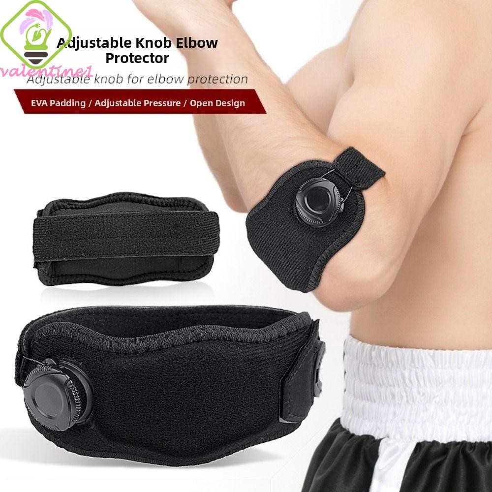 VALENTINE Tennis Elbow Brace, Dây đeo hỗ trợ cánh tay bằng silicon tích hợp áp lực, Miếng đệm bảo vệ