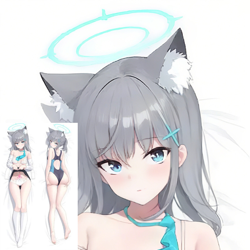 Blue Archive Sunaōkami Shiroko Gối Otaku Hing Đệm Ngủ Vỏ Nhân Vật Chủ Đề Cosplay Vỏ Gối