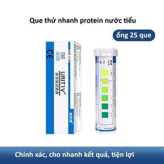 Combo 25 que kit test nhanh thử mức độ protein đạm trong nước tiểu sử dụng đơn giản tại nhà, xét nghiệm chức năng thận