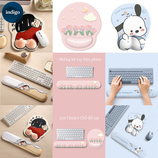 Lót Chuột Có ĐỆM TAY SILICON Máy Tính, Chuột Pad Siêu mềm, giảm mỏi tay, Miếng kê tay bàn phím, đệm kê tay