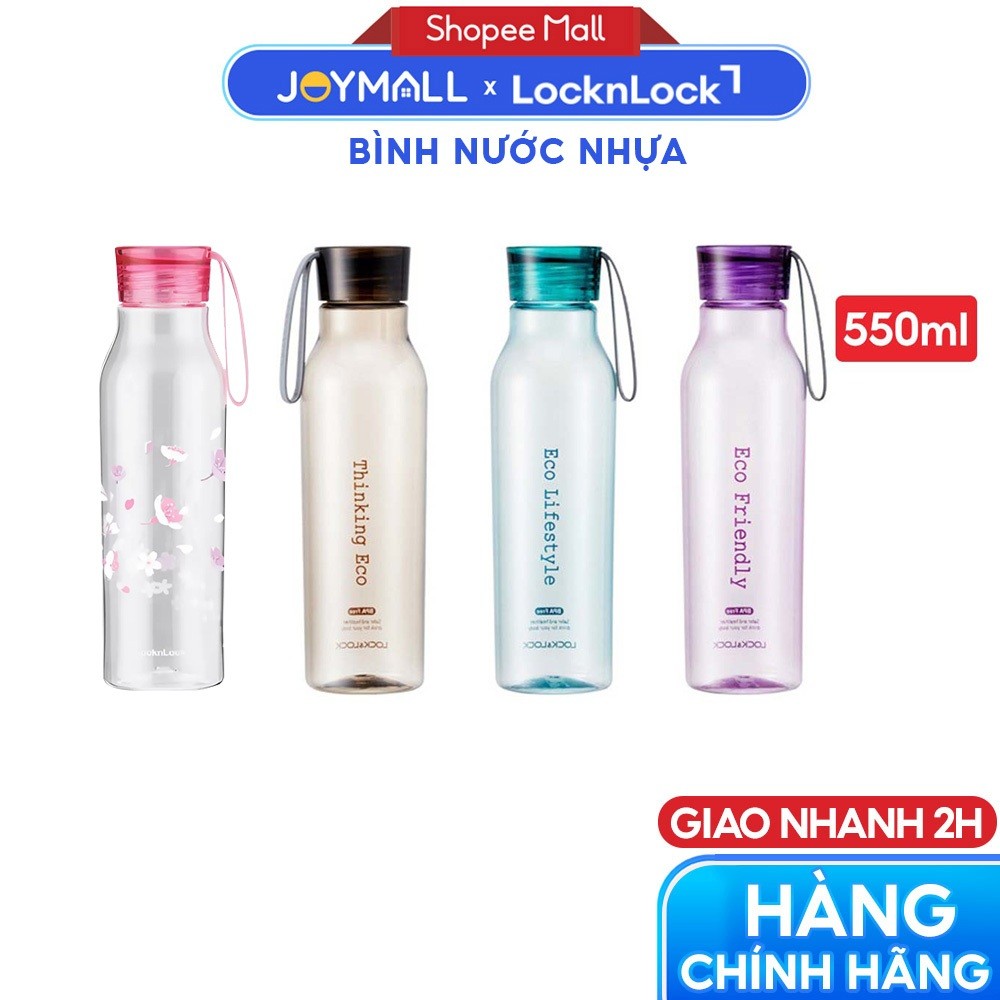 Bình Nước Nhựa LocknLock Eco Bottle ABF644 550ml, Hàng Chính Hãng, Không Chứa BPA - JoyMall