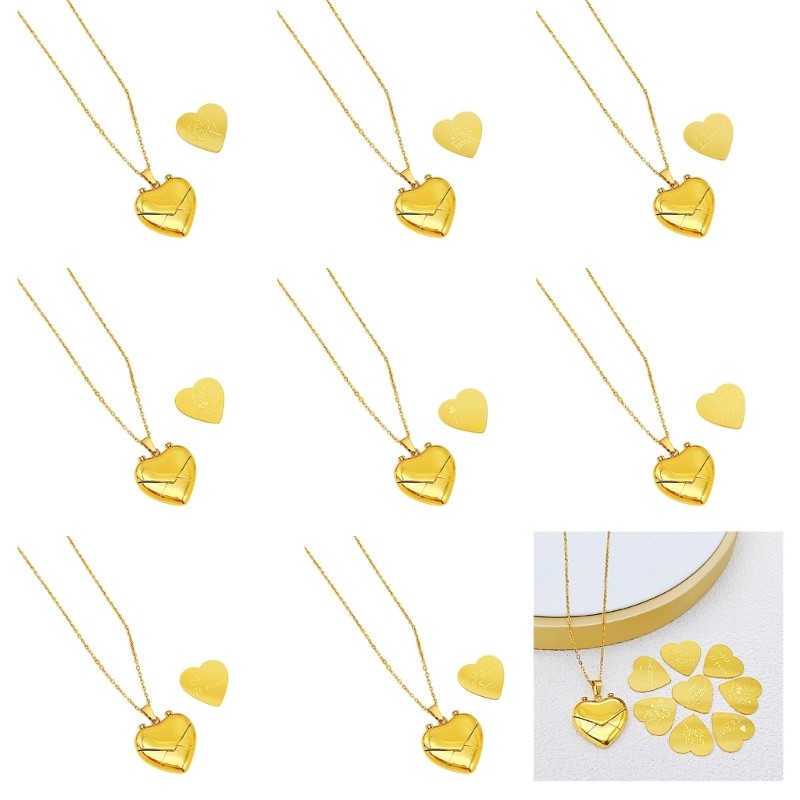 Mya Heart Locket Phong Bì Vòng Cổ Titan Thép Choker Ngày Lễ Tình Nhân Độc Đáo