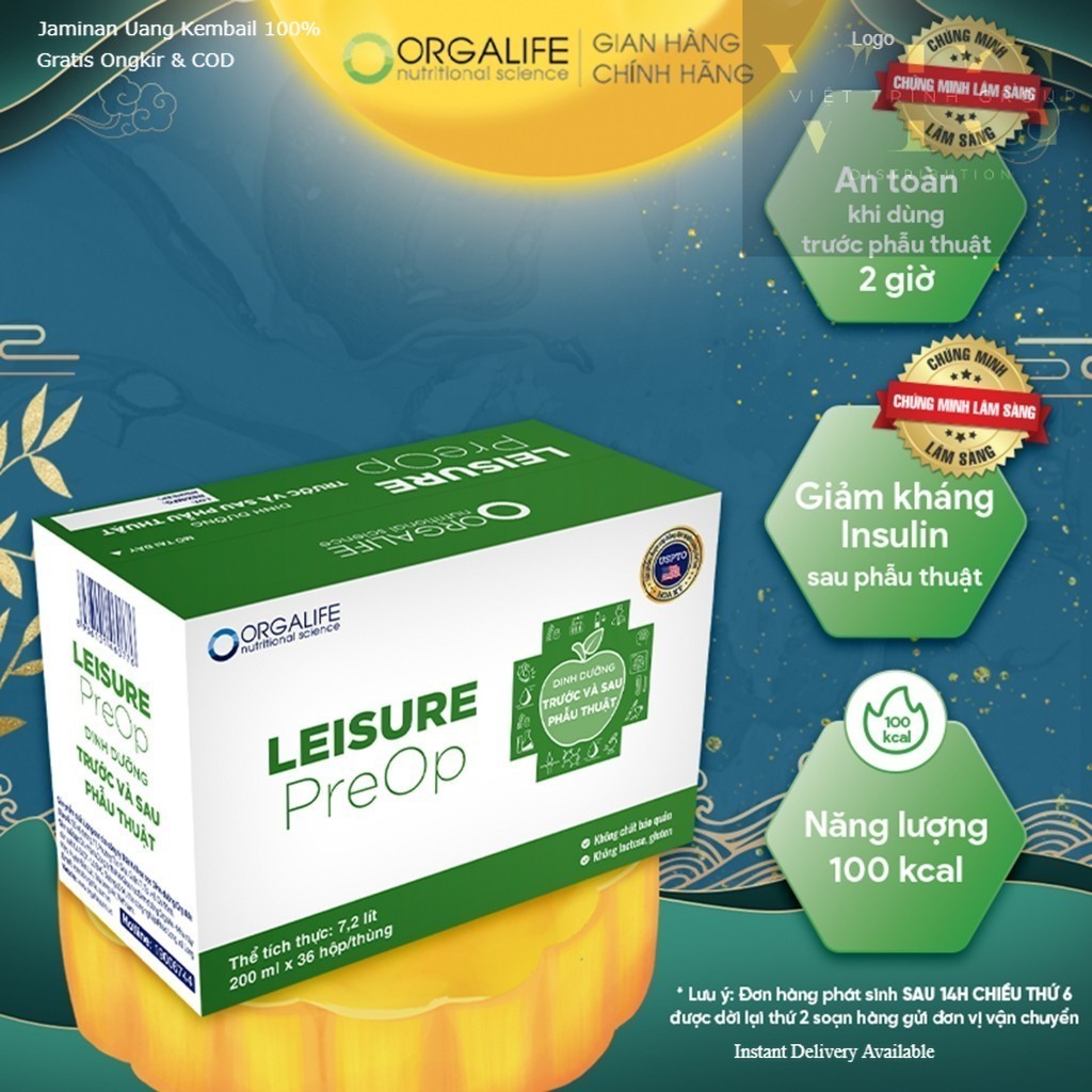 [Hỏa tốc]Thùng 36 hộp Leisure PreOp dinh dưỡng cho người tiền phẩu thuật giảm insulin,cao năng lượng