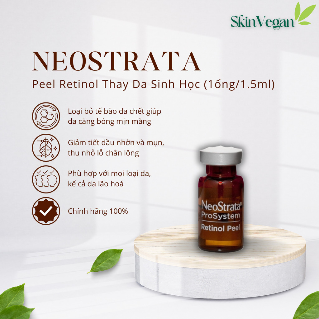 (Lẻ 1 ống) Peel 3% Retinol NeoStrata ProSystem Retinol Peel 1.5ml Giúp Sáng Da, Giảm Mụn