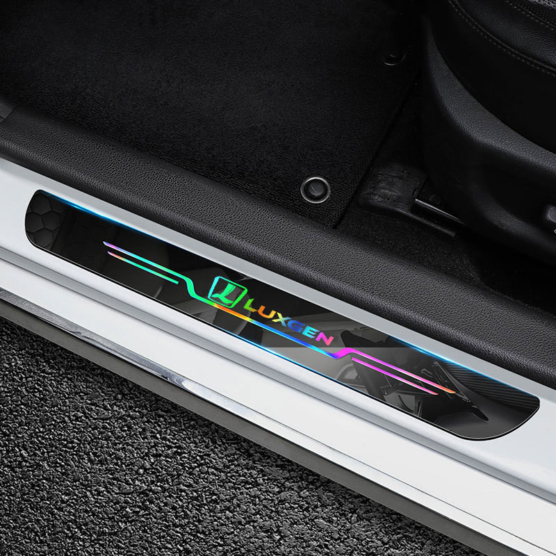 Luxgen Luxgen Cửa Ô Tô Ngưỡng Dải Cửa Chống Bước Miếng Dán Laser U7 TURBO U5 Phụ Kiện Sửa Đổi