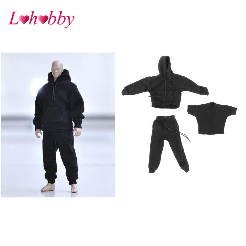 Quần áo tỷ lệ Lohobby 1: 12 Bộ đồ thể thao Quần áo nam nữ cho 6 "12in.