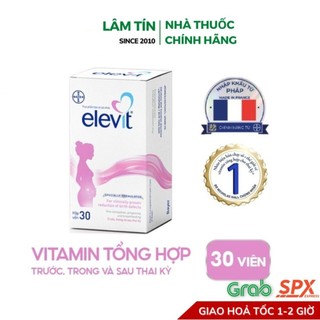 ✔ Elevit Bổ sung vitamin và khoáng chất cho phụ nữ có thai cho con bú hộp 30 Viên