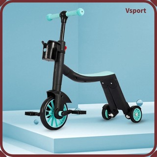 Vsport bé tập đi xe ba bánh cấu trúc ổn định trẻ em xe ba bánh đi xe đạp xe tay ga đa năng an toàn chống trượt bàn đạp với cha mẹ tay cầm đẩy cho bé gái