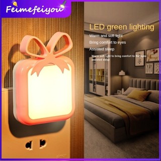 Eu Cắm Đèn Ngủ LED Thiết Kế Sáng Tạo Đèn Tiết Kiệm Năng Lượng Cảm Biến Thông Minh Đèn Ngủ Điều Khiển Ánh Sáng Đèn Ngủ Quà Tặng Thông Minh