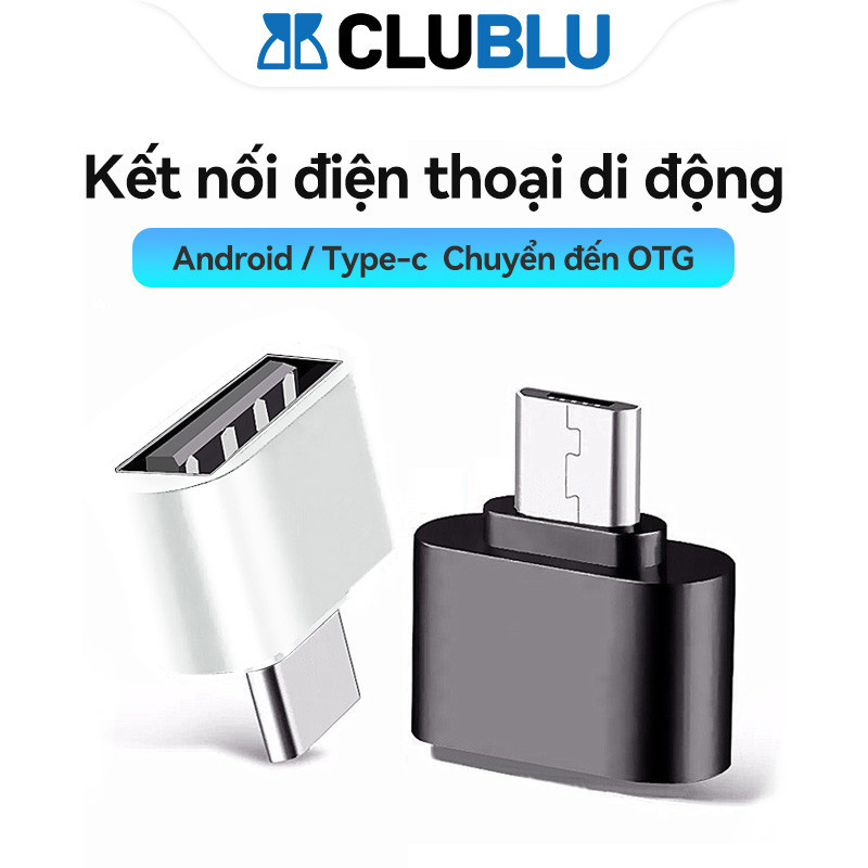 -CLUBLU- Đầu Chuyển Đổi USB2.0 Type-C Micro Truyền Dữ Liệu Tốc Độ Cao Nhỏ Gọn Tiện Lợi cho Android